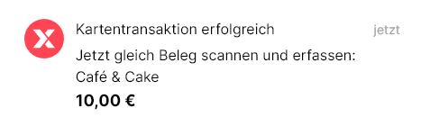 kartentransaktion erfolgreich