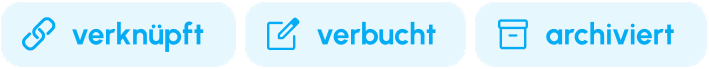 verknüpft, verbucht, archiviert